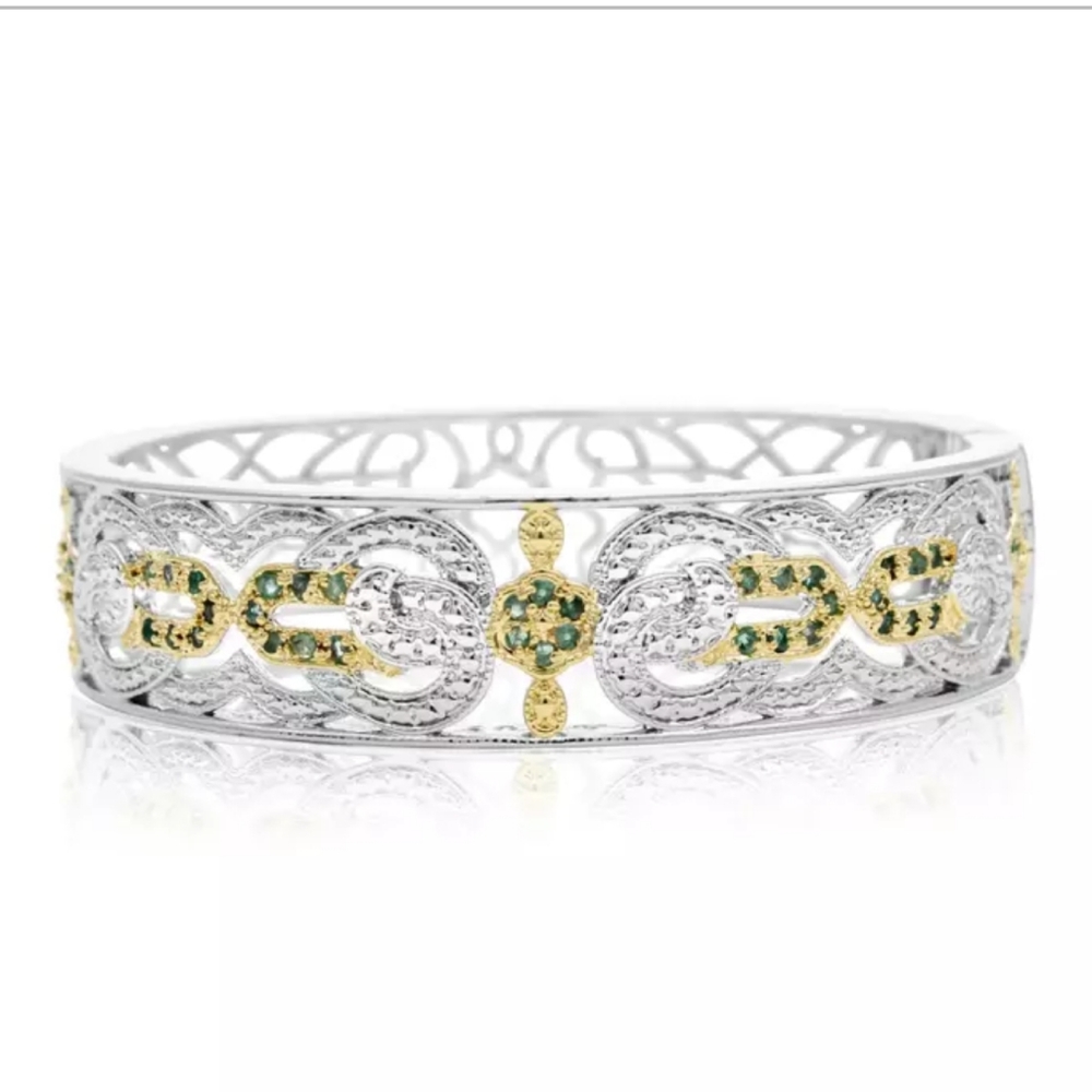 ❤SOLD❤ 1ct Emerald Bangle Bracelet